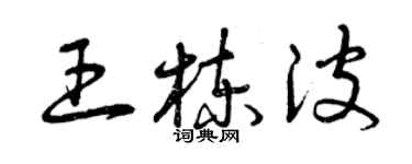 曾慶福王棟波草書個性簽名怎么寫