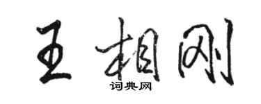 駱恆光王相剛行書個性簽名怎么寫