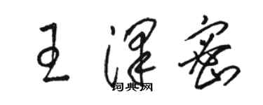 駱恆光王澤密草書個性簽名怎么寫