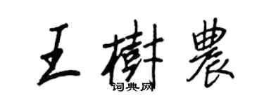 王正良王樹農行書個性簽名怎么寫