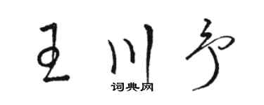 駱恆光王川予草書個性簽名怎么寫