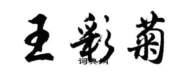 胡問遂王彩菊行書個性簽名怎么寫