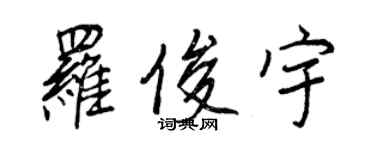 王正良羅俊宇行書個性簽名怎么寫