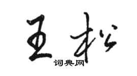 駱恆光王松行書個性簽名怎么寫