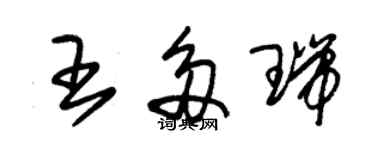 朱錫榮王多瑞草書個性簽名怎么寫