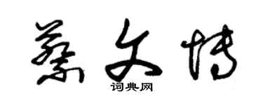 朱錫榮蔡文博草書個性簽名怎么寫