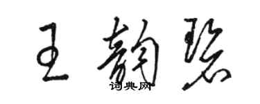 駱恆光王韻碧草書個性簽名怎么寫