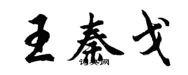 胡問遂王秦戈行書個性簽名怎么寫