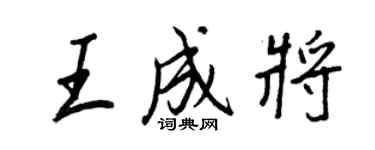 王正良王成將行書個性簽名怎么寫