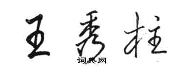 駱恆光王秀柱行書個性簽名怎么寫