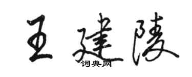駱恆光王建陵行書個性簽名怎么寫