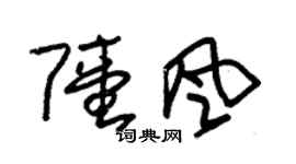朱錫榮陸風草書個性簽名怎么寫