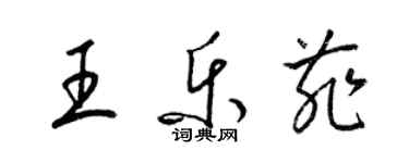 梁錦英王樂菲草書個性簽名怎么寫