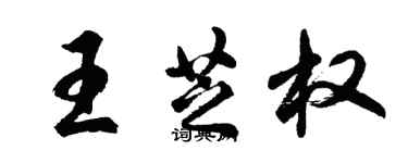 胡問遂王芝權行書個性簽名怎么寫