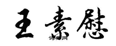 胡問遂王素慰行書個性簽名怎么寫