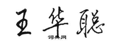 駱恆光王華聰行書個性簽名怎么寫