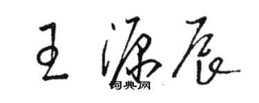 駱恆光王源辰草書個性簽名怎么寫