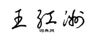 梁錦英王紅洲草書個性簽名怎么寫