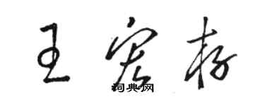 駱恆光王宏存草書個性簽名怎么寫