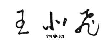 駱恆光王北飛草書個性簽名怎么寫