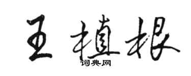 駱恆光王植根行書個性簽名怎么寫
