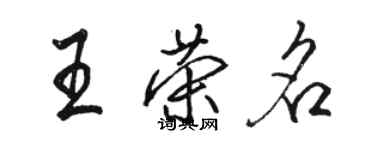 駱恆光王榮名行書個性簽名怎么寫