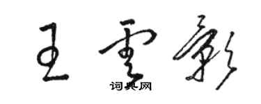 駱恆光王雲影草書個性簽名怎么寫