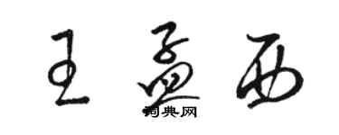 駱恆光王孟西草書個性簽名怎么寫