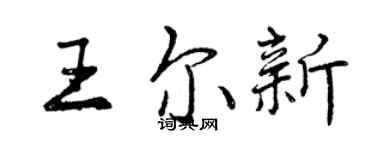 曾慶福王爾新行書個性簽名怎么寫