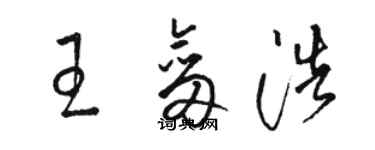 駱恆光王劍浩草書個性簽名怎么寫