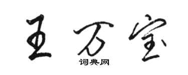 駱恆光王萬寶行書個性簽名怎么寫