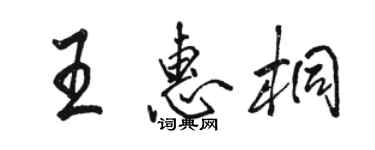駱恆光王惠桐行書個性簽名怎么寫