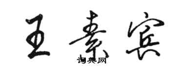 駱恆光王素賓行書個性簽名怎么寫