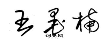 朱錫榮王墨楠草書個性簽名怎么寫