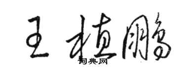 駱恆光王植鵬草書個性簽名怎么寫