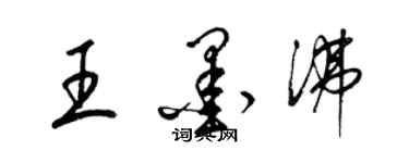 梁錦英王墨沸草書個性簽名怎么寫