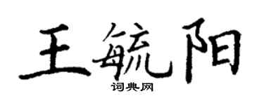 丁謙王毓陽楷書個性簽名怎么寫