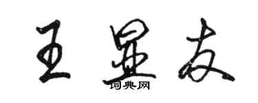 駱恆光王顯友行書個性簽名怎么寫