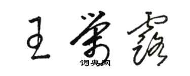 駱恆光王榮露草書個性簽名怎么寫