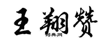 胡問遂王翔贊行書個性簽名怎么寫