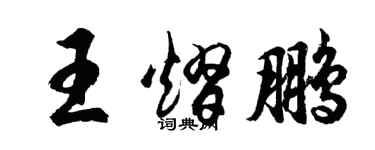胡問遂王熠鵬行書個性簽名怎么寫
