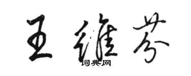 駱恆光王維芬行書個性簽名怎么寫