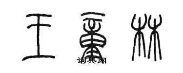 陳墨王童林篆書個性簽名怎么寫