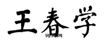 翁闓運王春學楷書個性簽名怎么寫