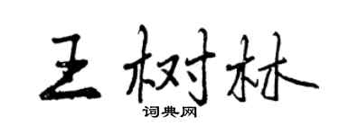 曾慶福王樹林行書個性簽名怎么寫