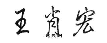 駱恆光王肖宏行書個性簽名怎么寫