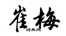 胡問遂崔梅行書個性簽名怎么寫