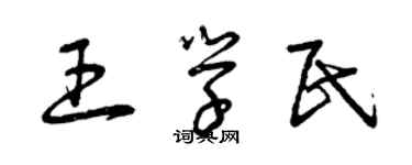 曾慶福王學民草書個性簽名怎么寫