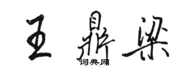 駱恆光王鼎梁行書個性簽名怎么寫