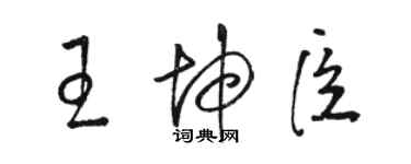 駱恆光王坤臣草書個性簽名怎么寫